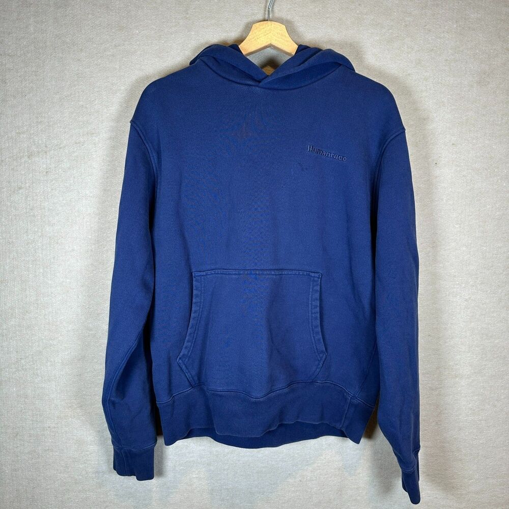 Adidas Humanrace Hoodie Mens Medium Blue Pharrell Williams Pullover Streetwear